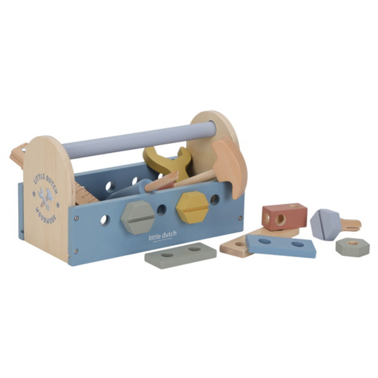 Little Dutch Blue Wooden Toolbox