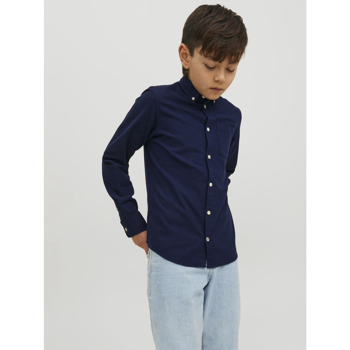 Jack & Jones Junior Navy Blazer Jjeoxford Skjorte L/S Noos Jnr