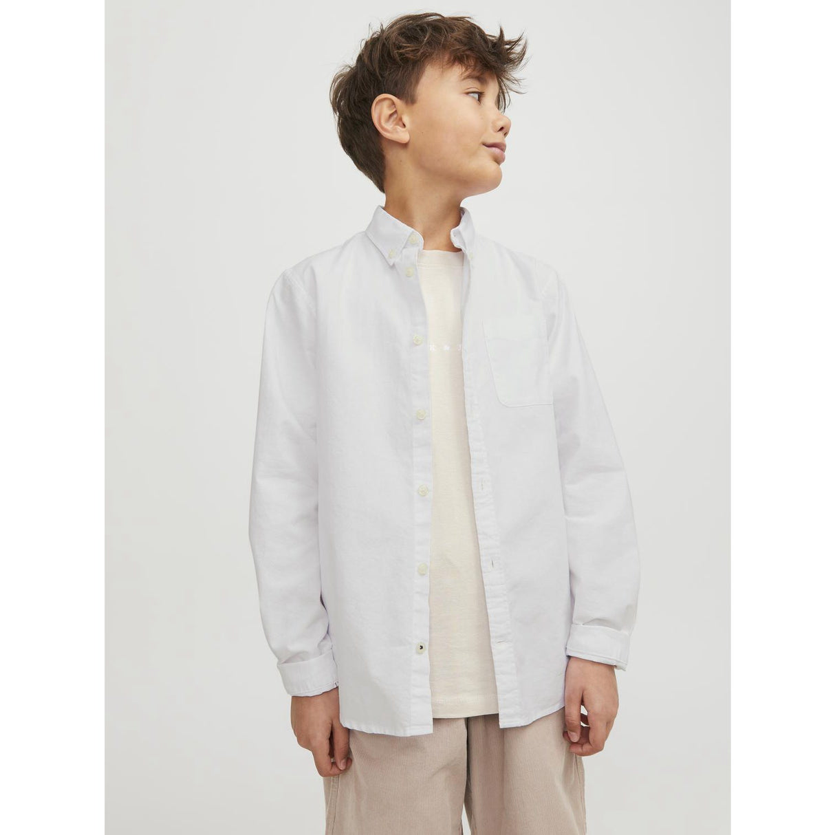Jack & Jones Junior White Jjeoxford Skjorte L/S Noos Jnr
