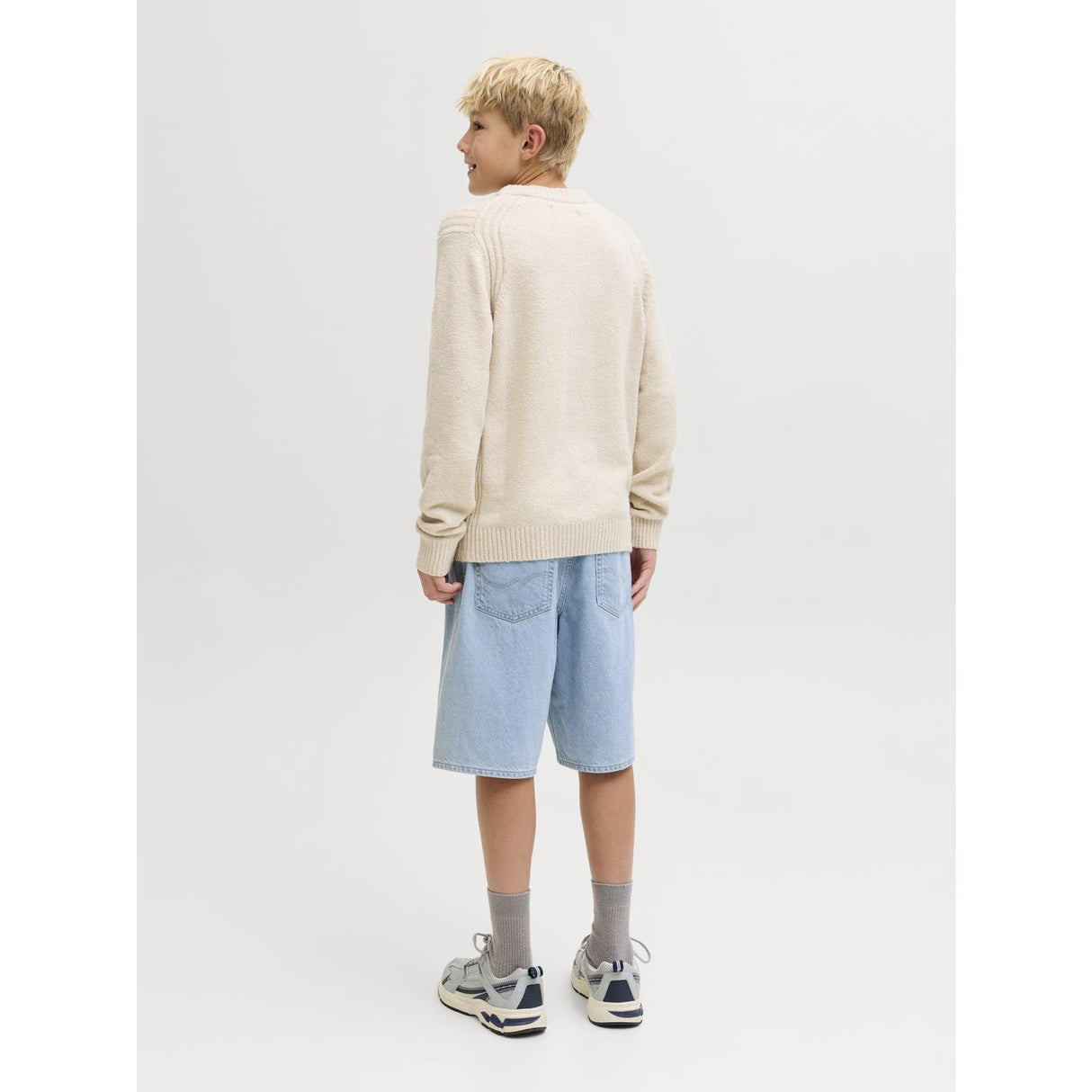 Jack & Jones Junior Blue Denim Jjialex Jjoriginal Shorts Sq 738 Sn Jnr