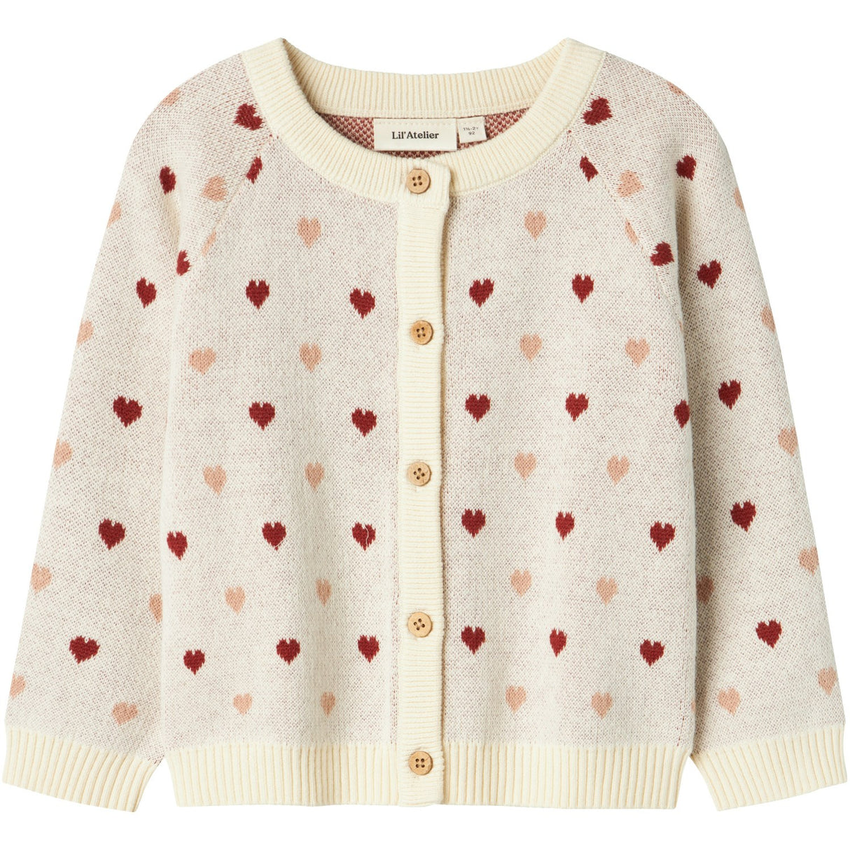 Lil'Atelier Turtledove Red Heart Nmfsaran Ls Strikk Card Heart Lil