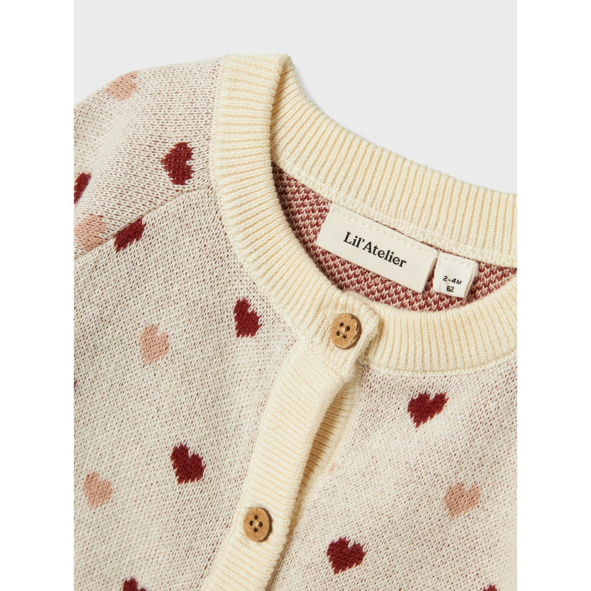 Lil'Atelier Turtledove Red Heart Nbfsaran Ls Strikk Card Heart Lil