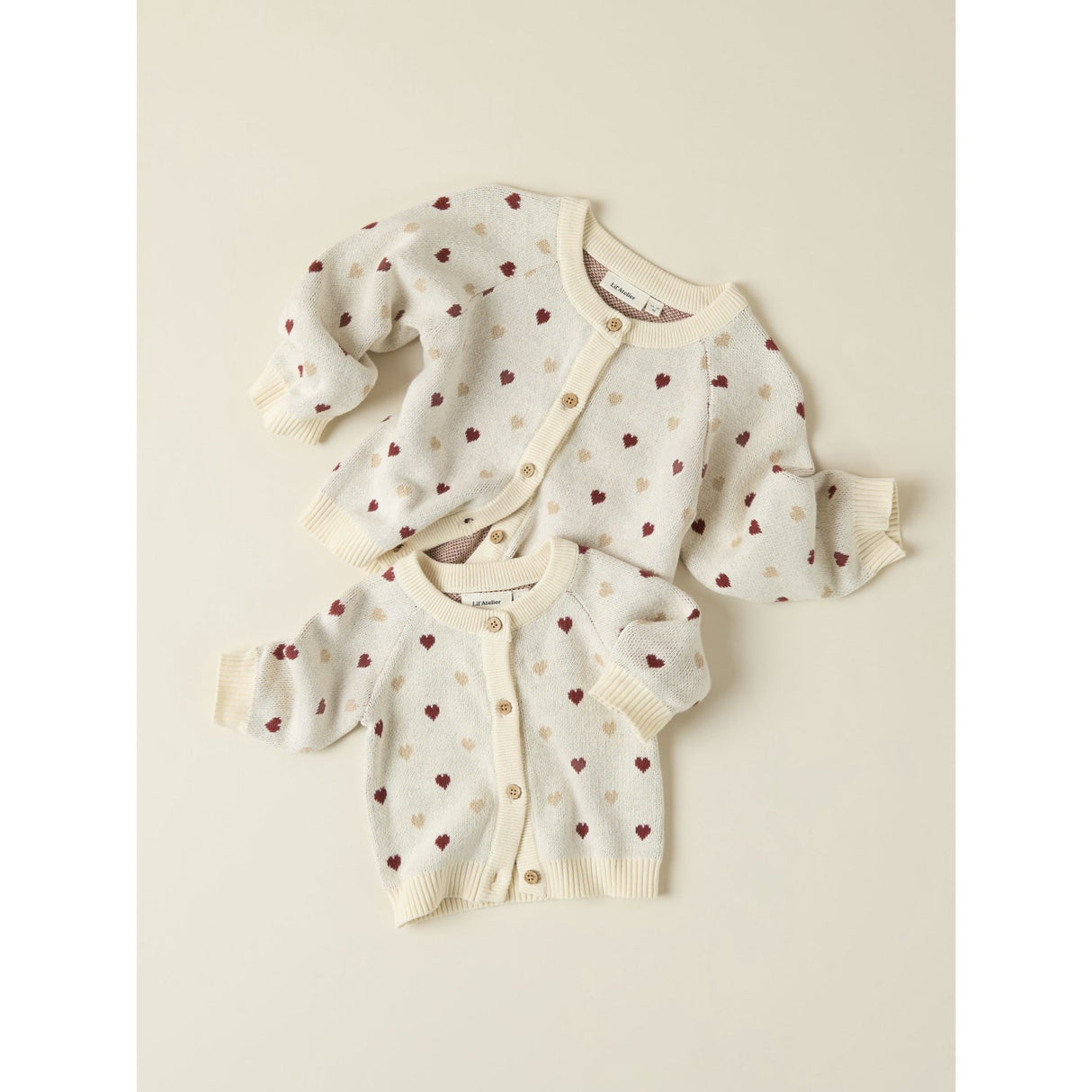 Lil'Atelier Turtledove Red Heart Nbfsaran Ls Strikk Card Heart Lil