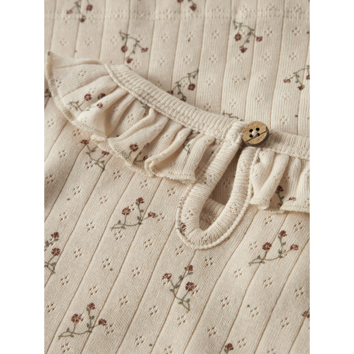Lil'Atelier Novelle Peach Flower Nmfrachello Ria Ls Slim Topp Lil