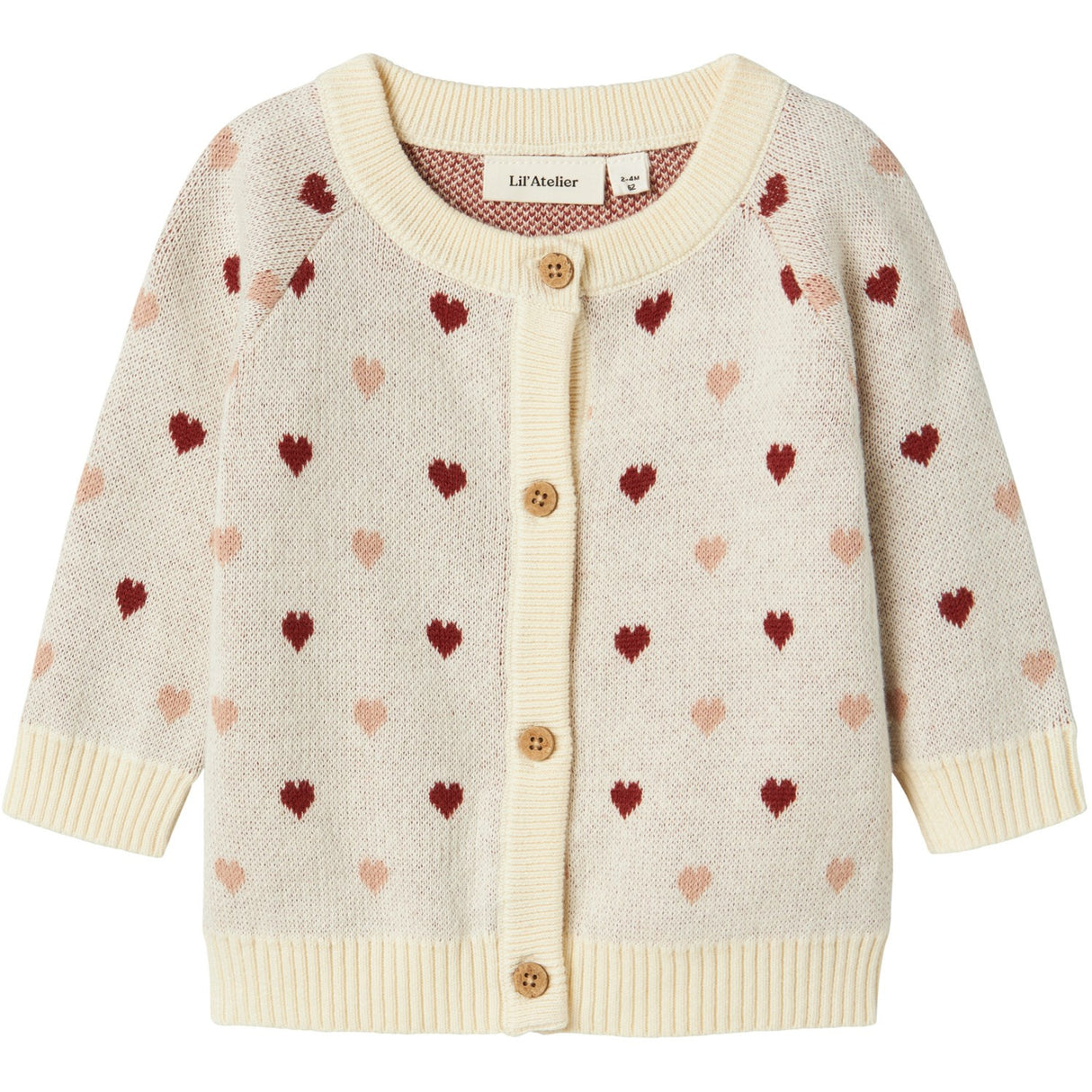 Lil'Atelier Turtledove Red Heart Nbfsaran Ls Strikk Card Heart Lil