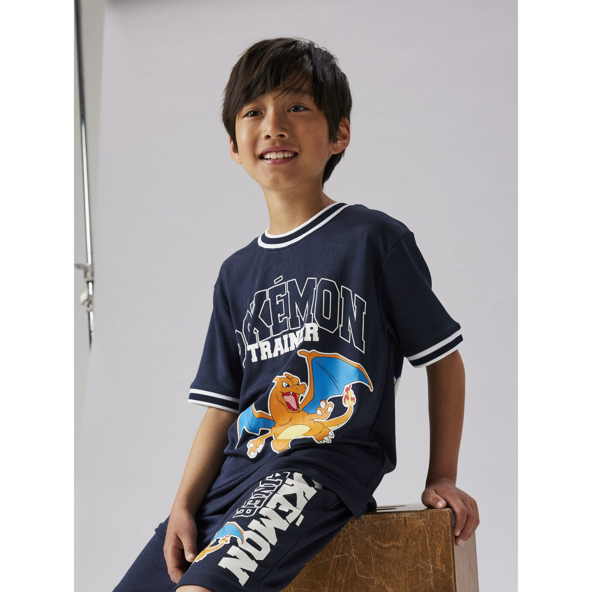 Name It Navy Blazer Nkmmoris Pokemon Nreg Poly Ss Topp Sky