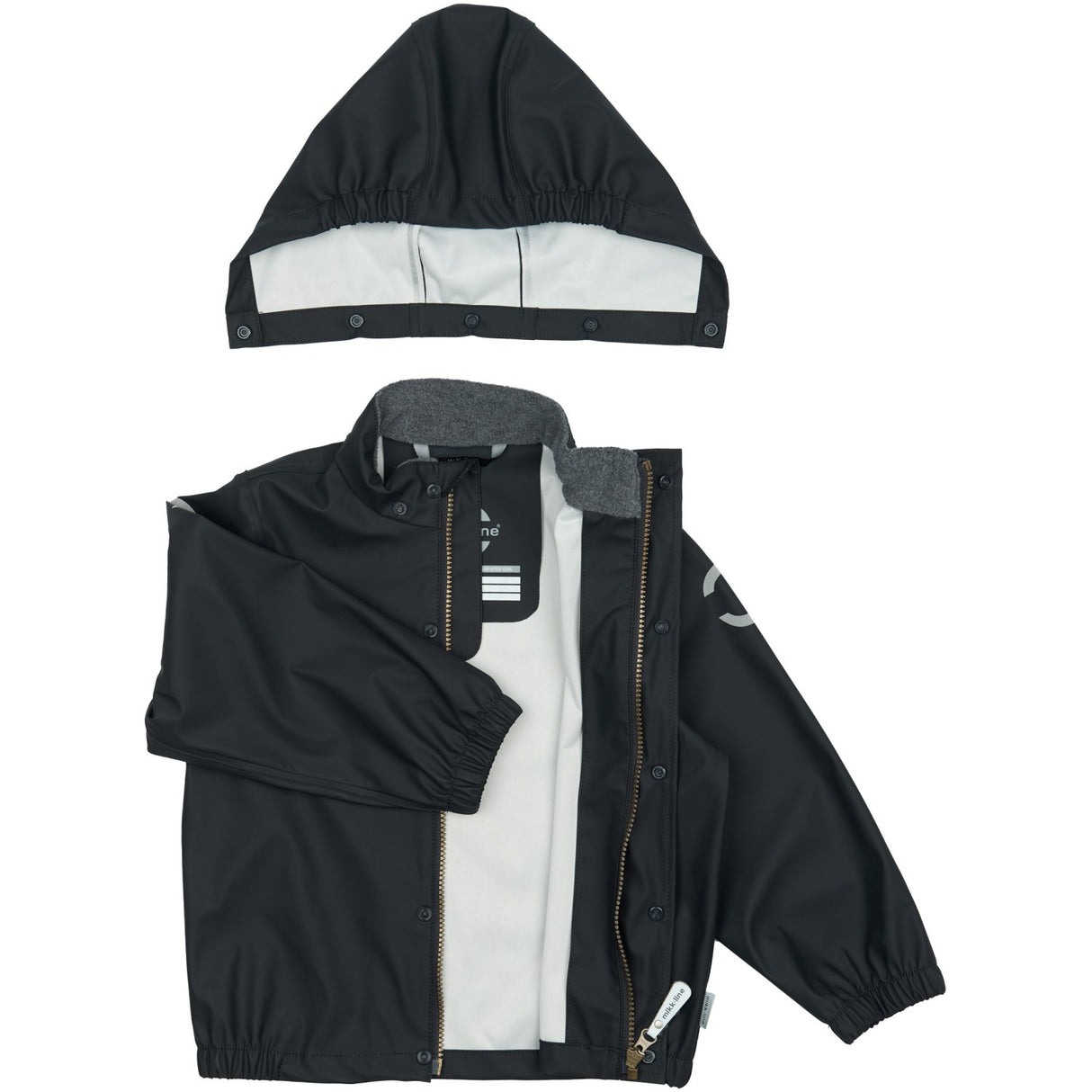 Mikk-Line Dark Navy Pu Rain Sett M/ Susp.