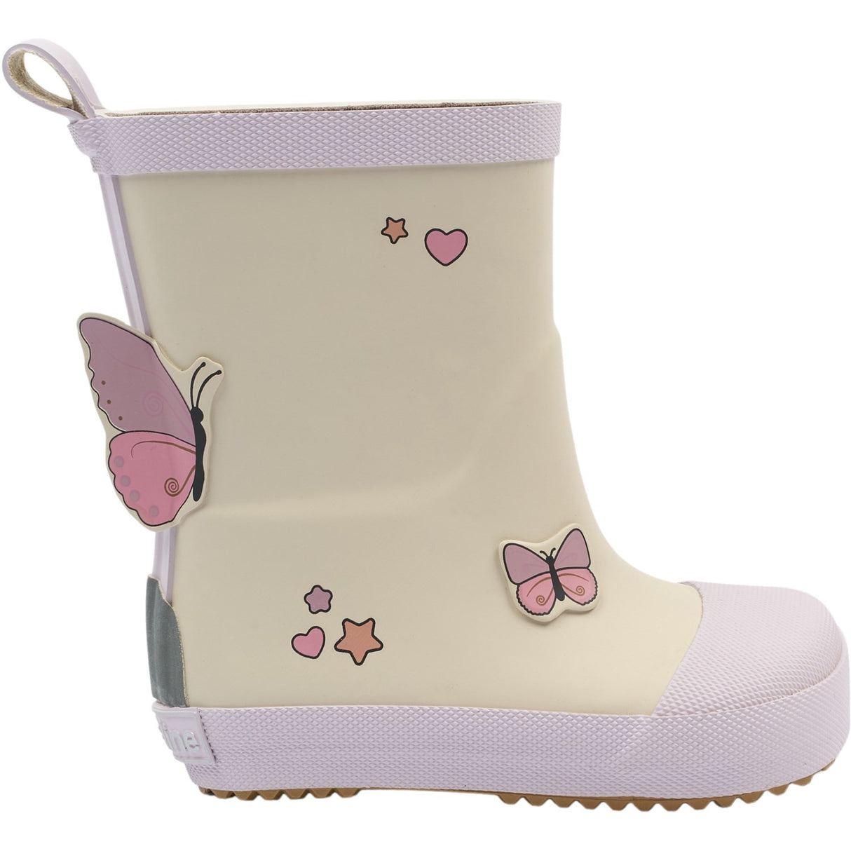 Mikk-Line Oyster Gray Gummistøvler Butterfly Barefoot