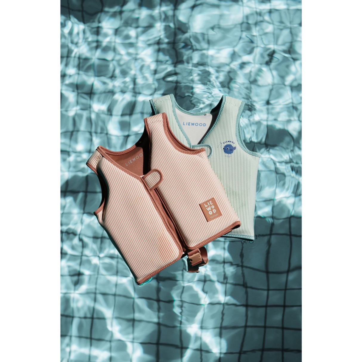 LIEWOOD Y/D Stripe Pale Tuscany / Creme De La Creme Dove Seersucker Swim Vest