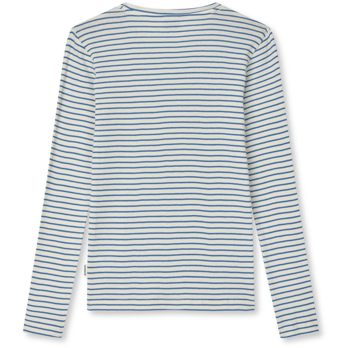 Mads Nørgaard Vanilla Ice/Bright Cobalt 2X2 Bomull Stripe Talino Tee L/S