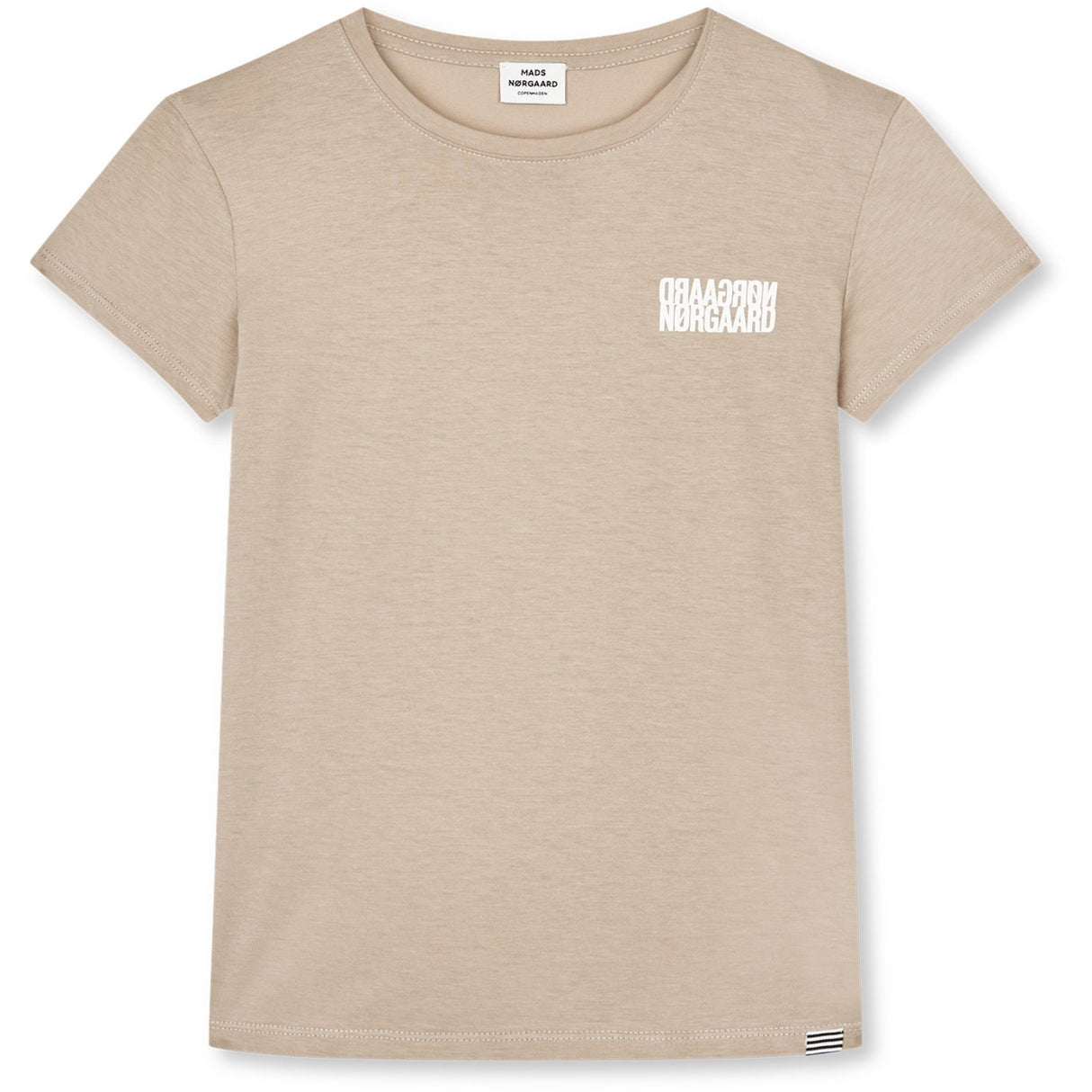 Mads Nørgaard Plaza Taupe Single Bomull Tuvina Mini Speil Tee