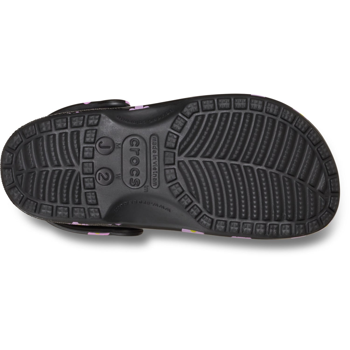 Crocs Black Classic Flower Clog K Blk