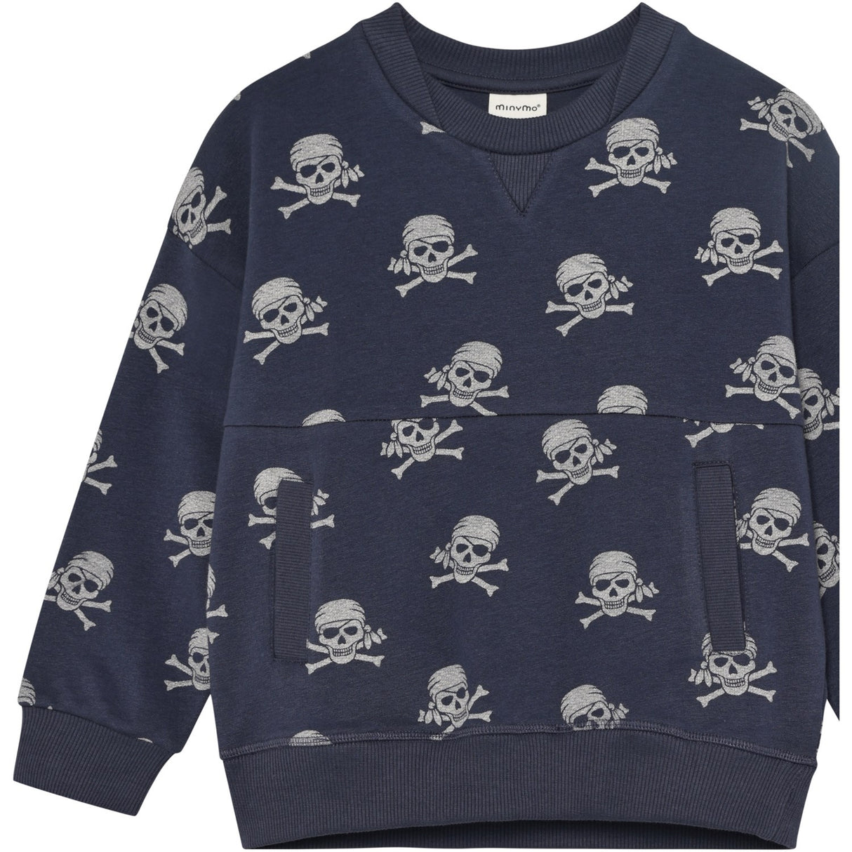 Minymo Odyssey Gray Collegegenser Ls Aop