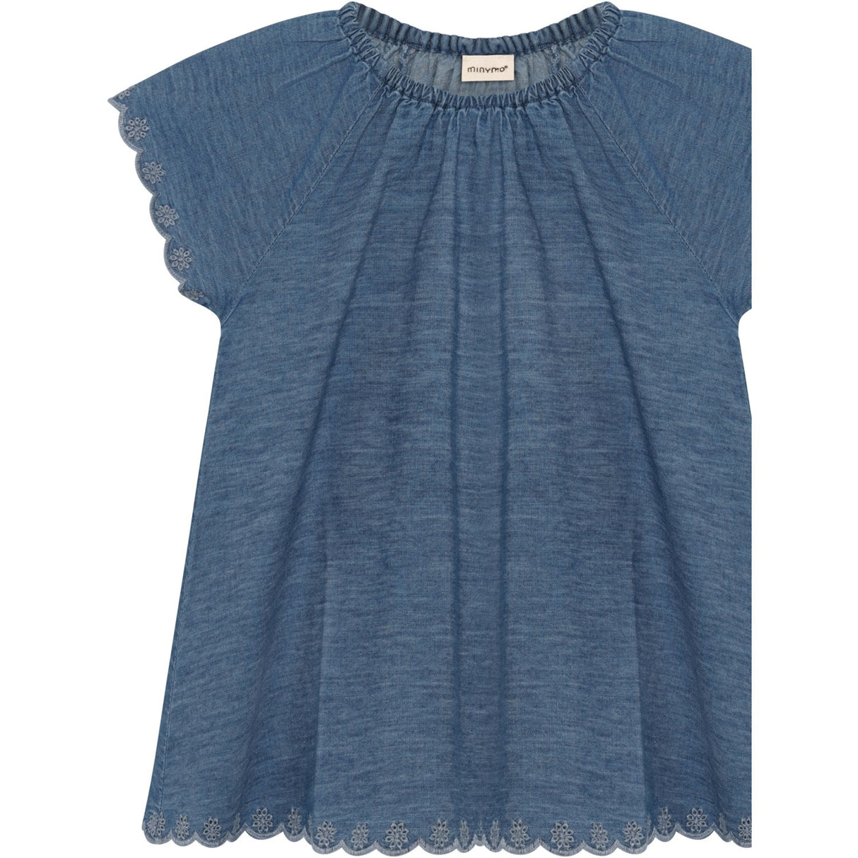Minymo Faded Denim Bluse Ss Chambrey