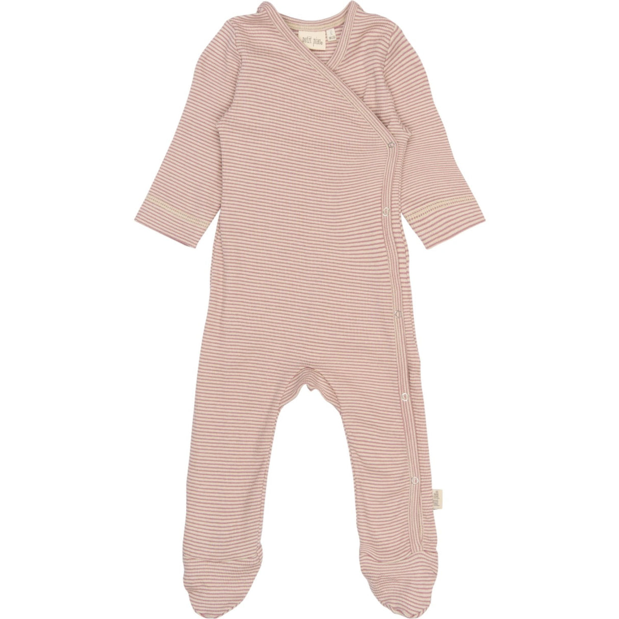 Petit Piao Nostalgic Rose/Dark Off White PPDian L_S Buksedrakt Fold Feet NB NOOS