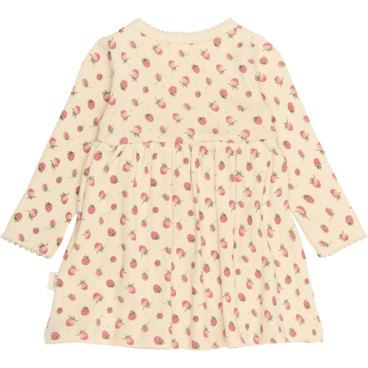 Petit Piao Fog Strawberry AOP PPDea L_S Body Kjole Fold NB