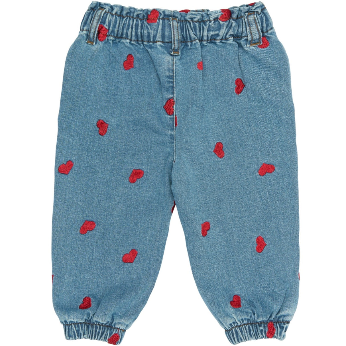 Petit Piao Light Blue Denim EMB PPEva Denim Bukser