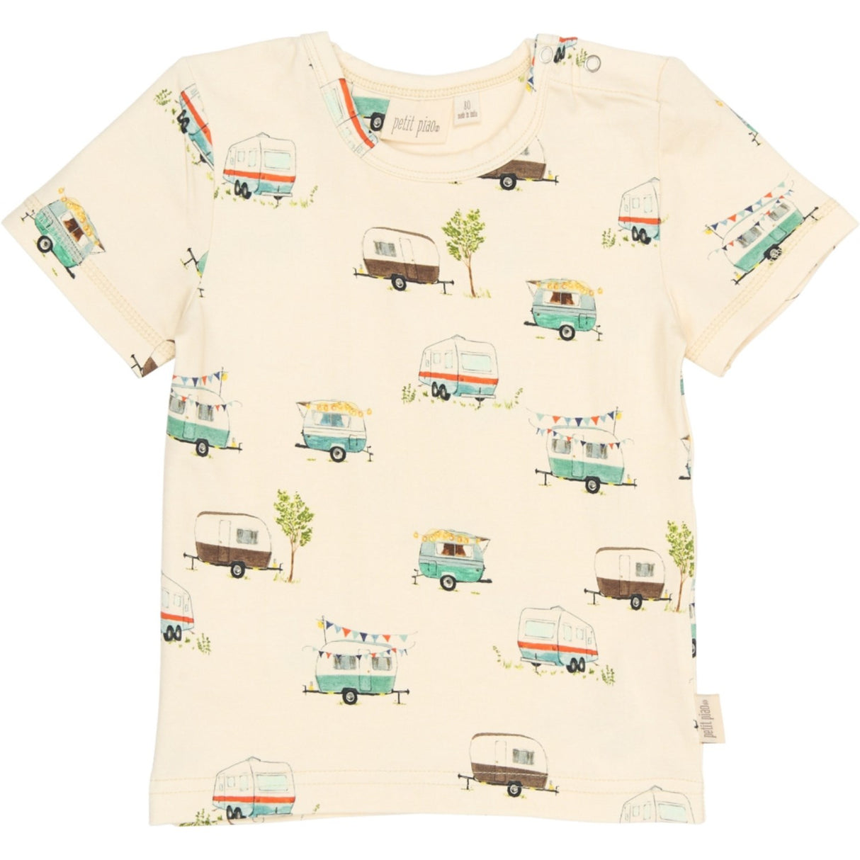 Petit Piao Eggnog Camper Aop Ppsun S_S Tee