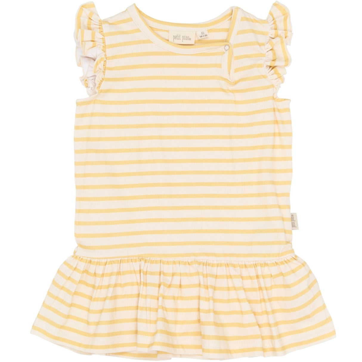 Petit Piao Dusky Citron Striped Ppsun S_L Kjole
