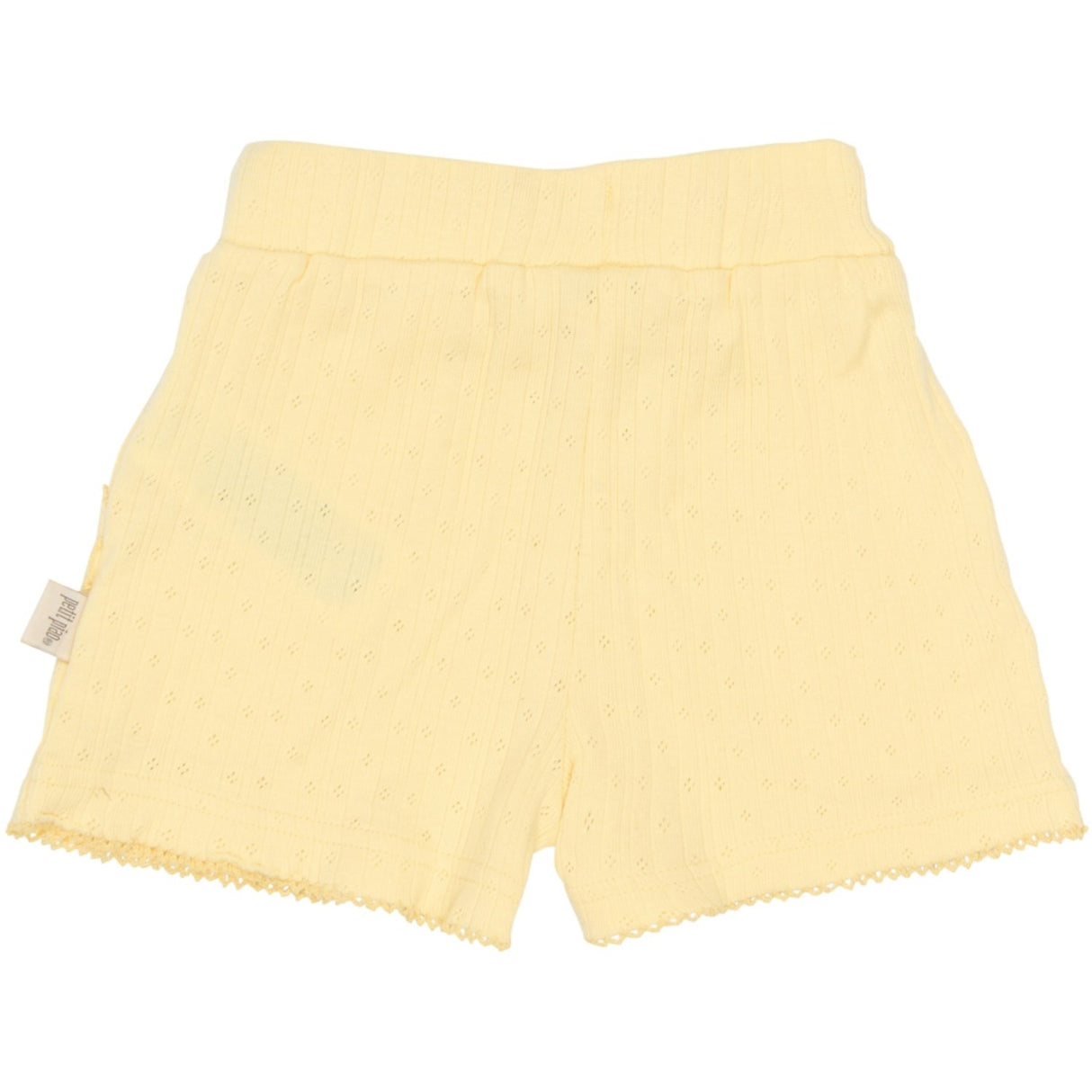 Petit Piao Mellow Yellow Ppsuze Pointelle Shorts