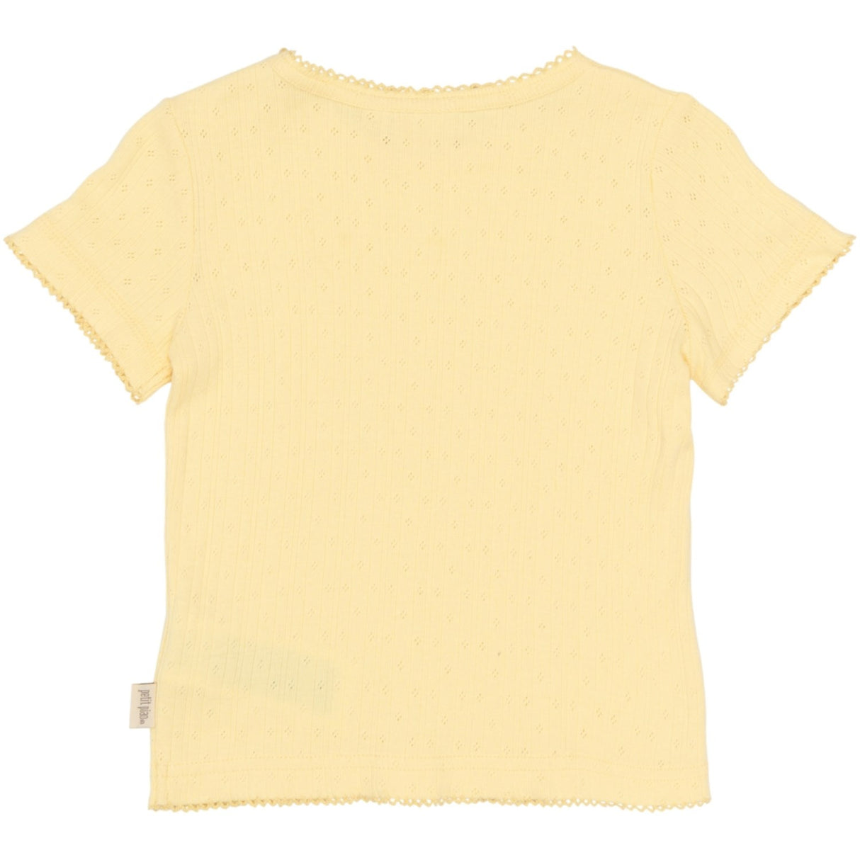 Petit Piao Mellow Yellow Ppsuze S_S Pointelle Tee