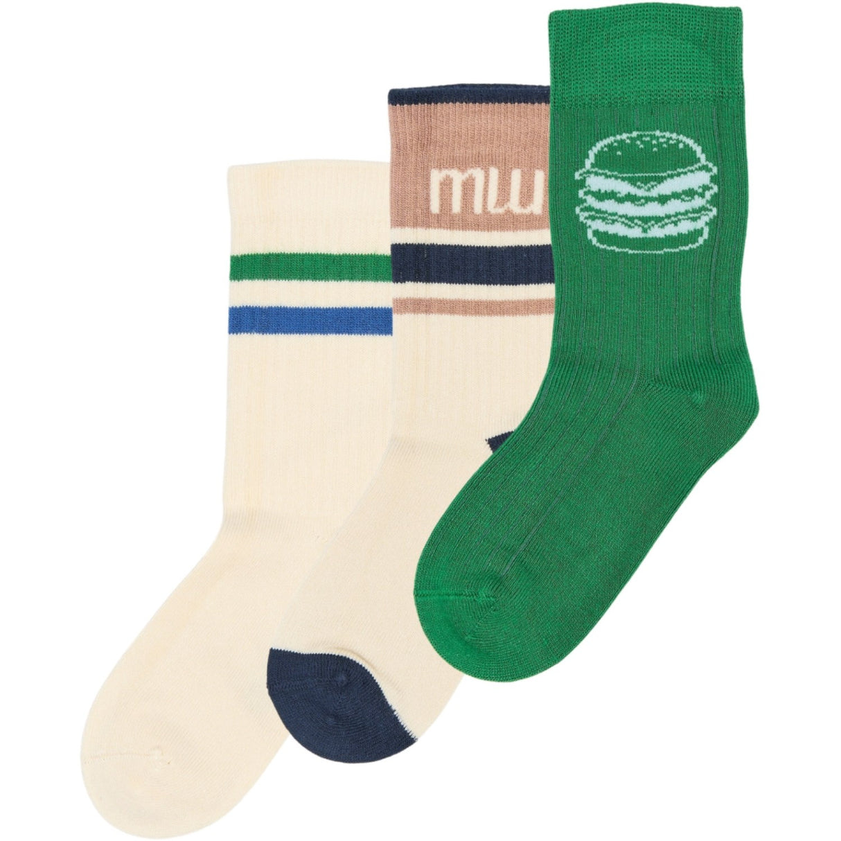 minipop® Fern Green Moe Bambus Strømper 3-Pakning