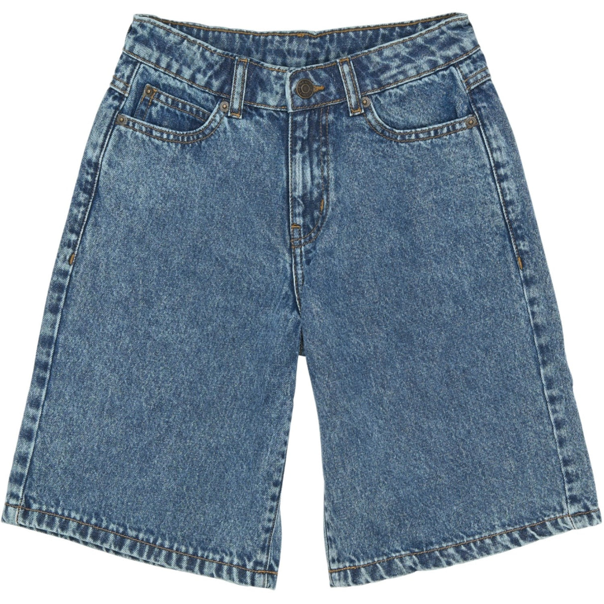 The New Light Blue Denim Tnsvende Long Baggy Fit Denim Shorts