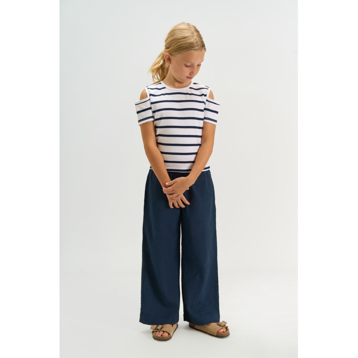 The New Navy Blazer Striped Tntish S_S Rib Tee