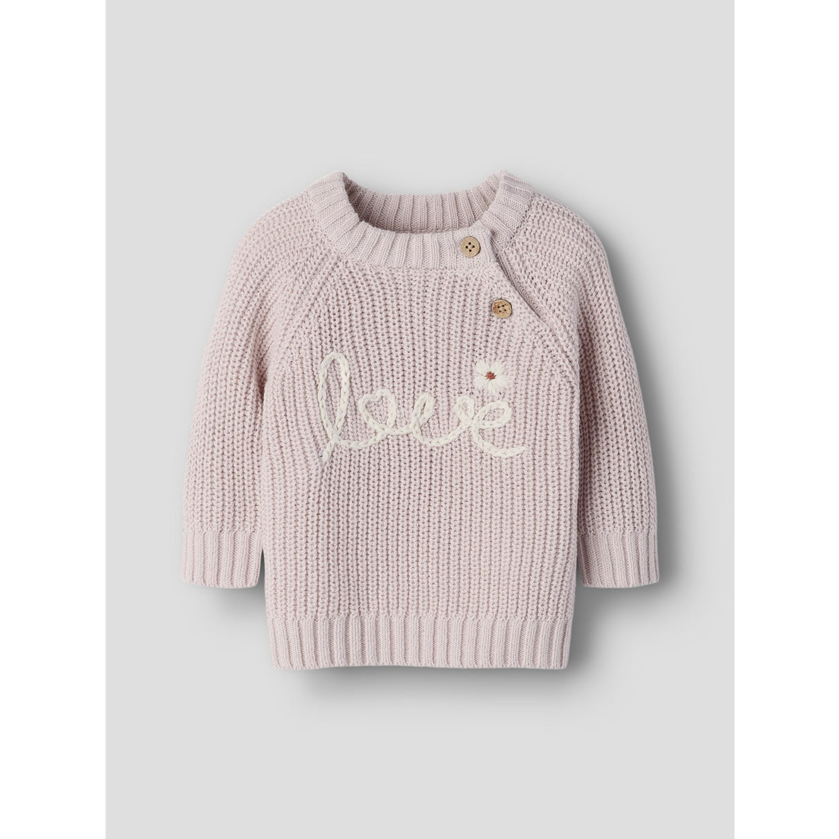 Lil'Atelier Hushed Violet Nbfemlen Emb Ls Strikk Lil