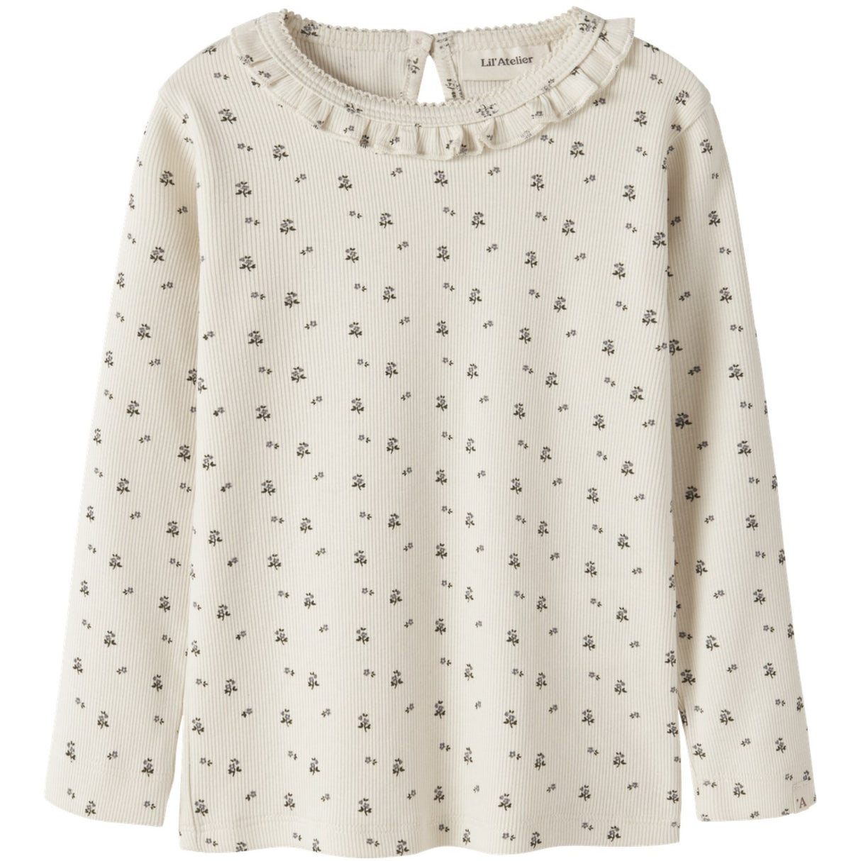 Lil'Atelier Turtledove Blue Flower Nmflago Mai Ls Slim Topp Lil
