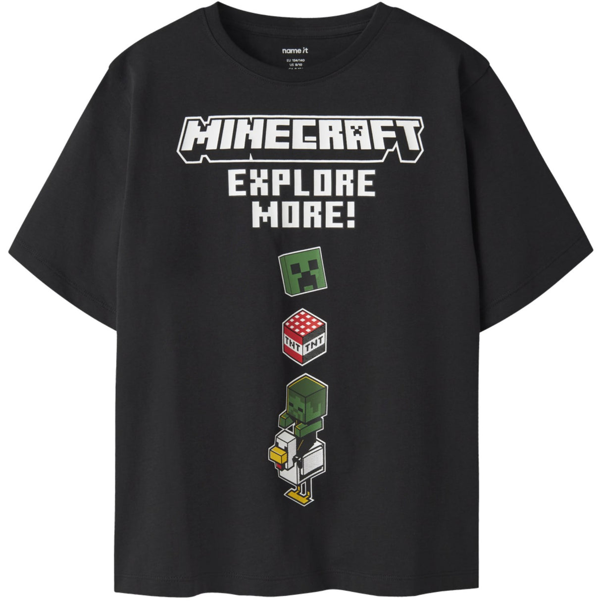 Name It Black Nkmjulio Minecraft Ss Nreg Topp Box Bfu
