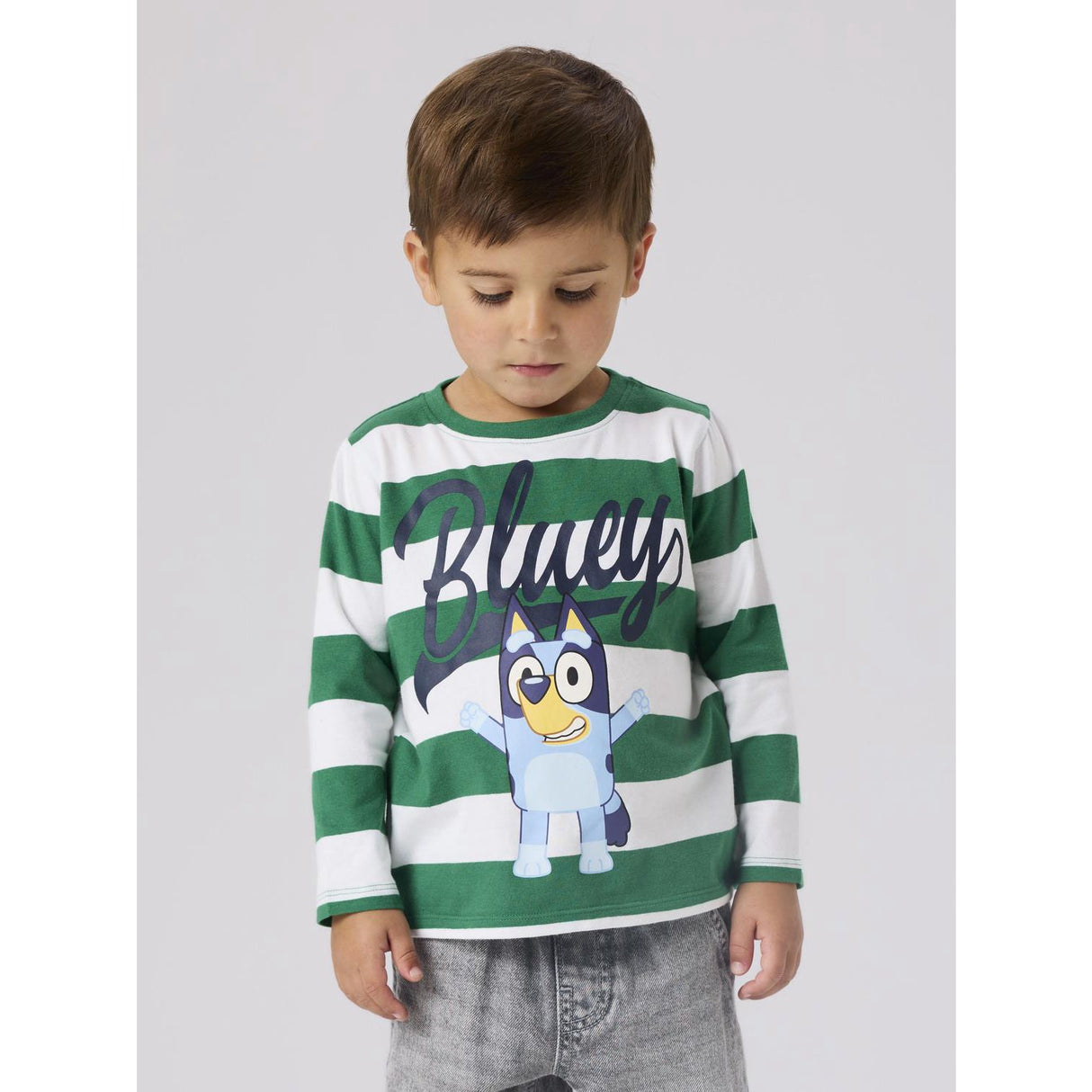 Name It Verdant Green Nmmjustin Bluey Ls Nreg Topp Noos Sky