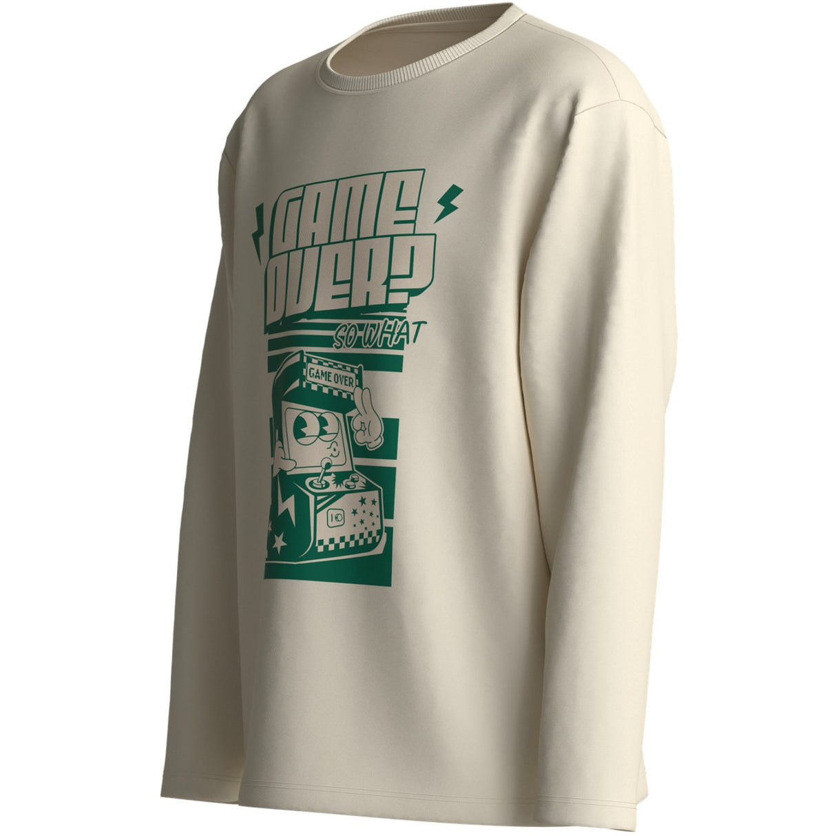 Name It Antique White Game Over Nkmvictor Ls Nreg Topp