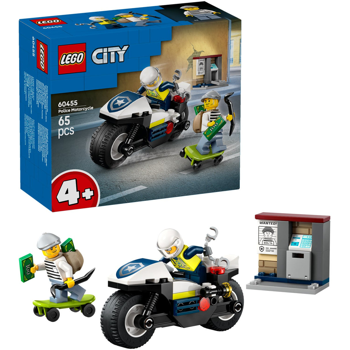 LEGO® City Police - Politimotorcykel På Forbryderjagt 60455