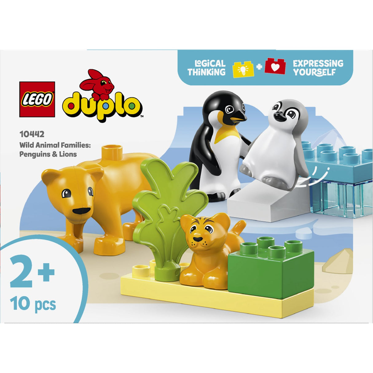 LEGO® DUPLO Town - Vilde Dyrefamilier: Pingviner Og Løver 10442