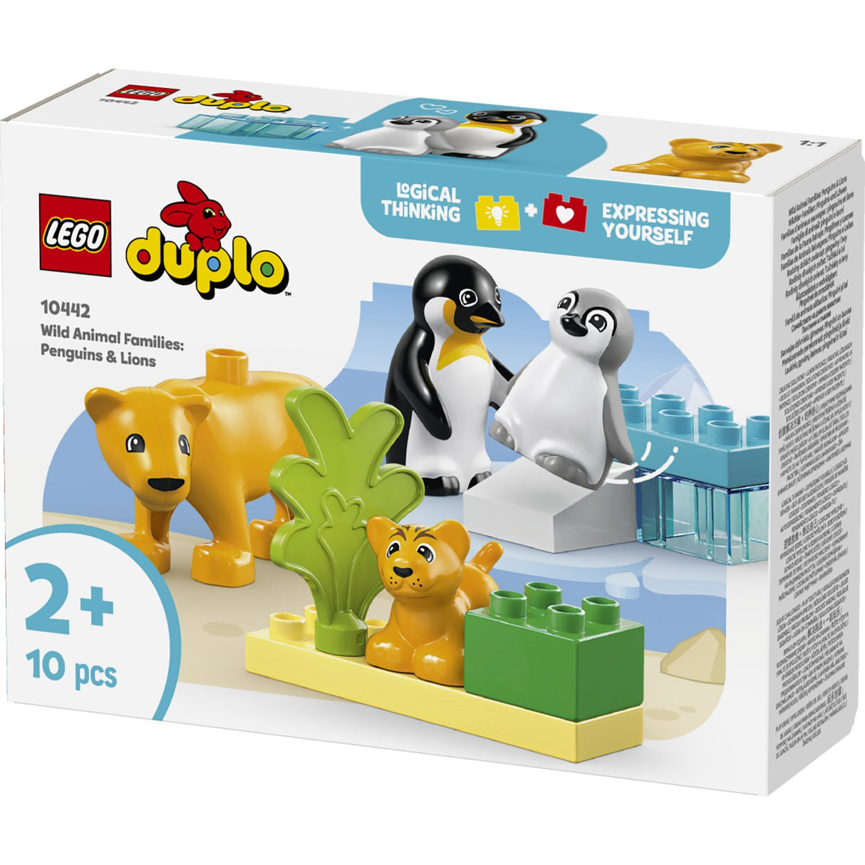 LEGO® DUPLO Town - Vilde Dyrefamilier: Pingviner Og Løver 10442