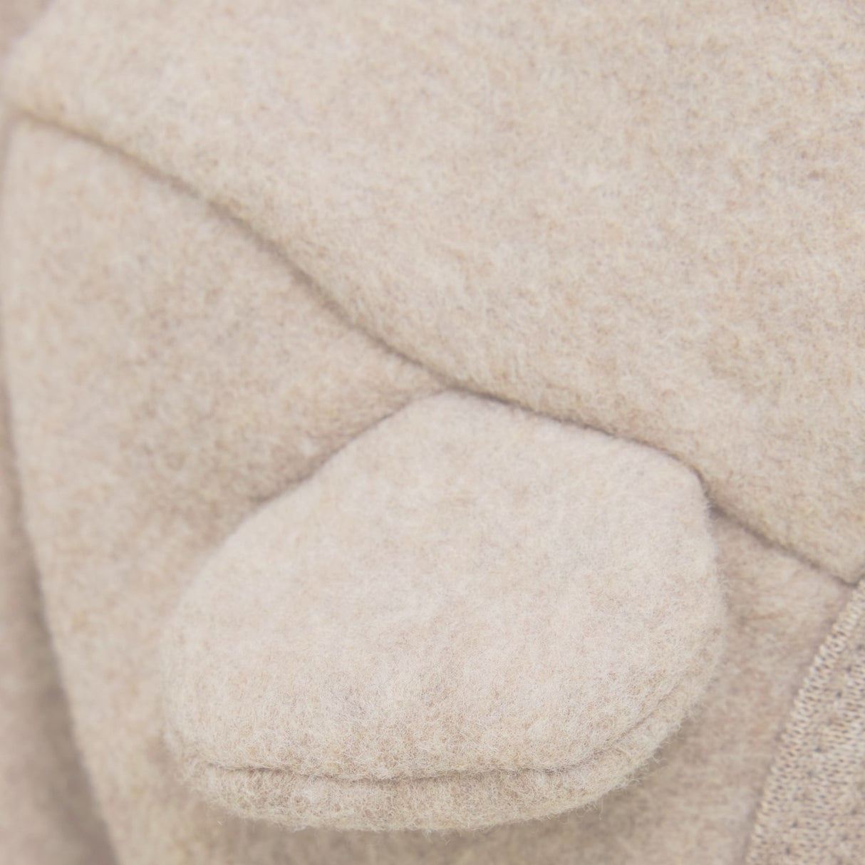 Huttelihut Camel Melange Jakke Ears Bomull Fleece