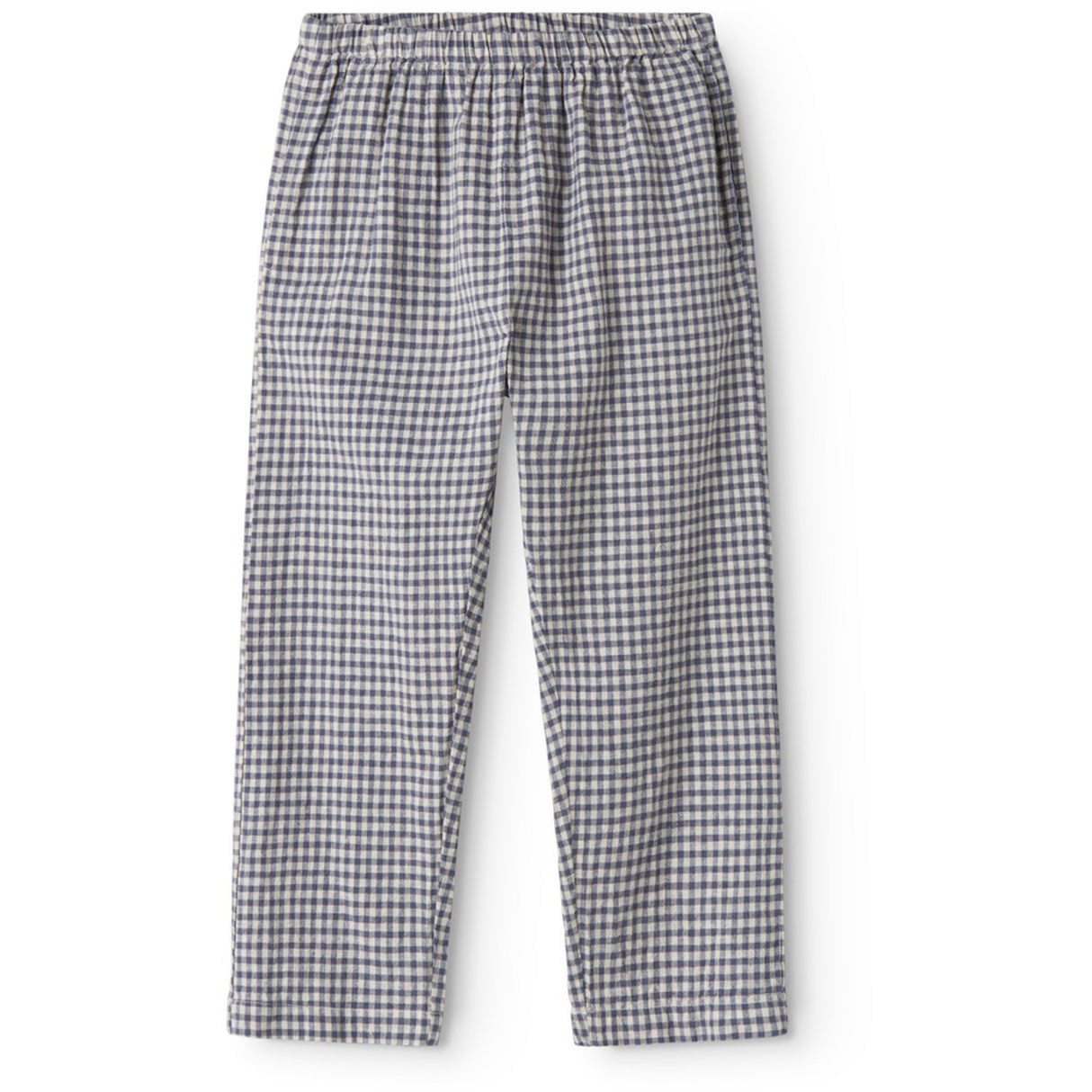 MarMar Cotton Linen Marine Check Panto Bukser