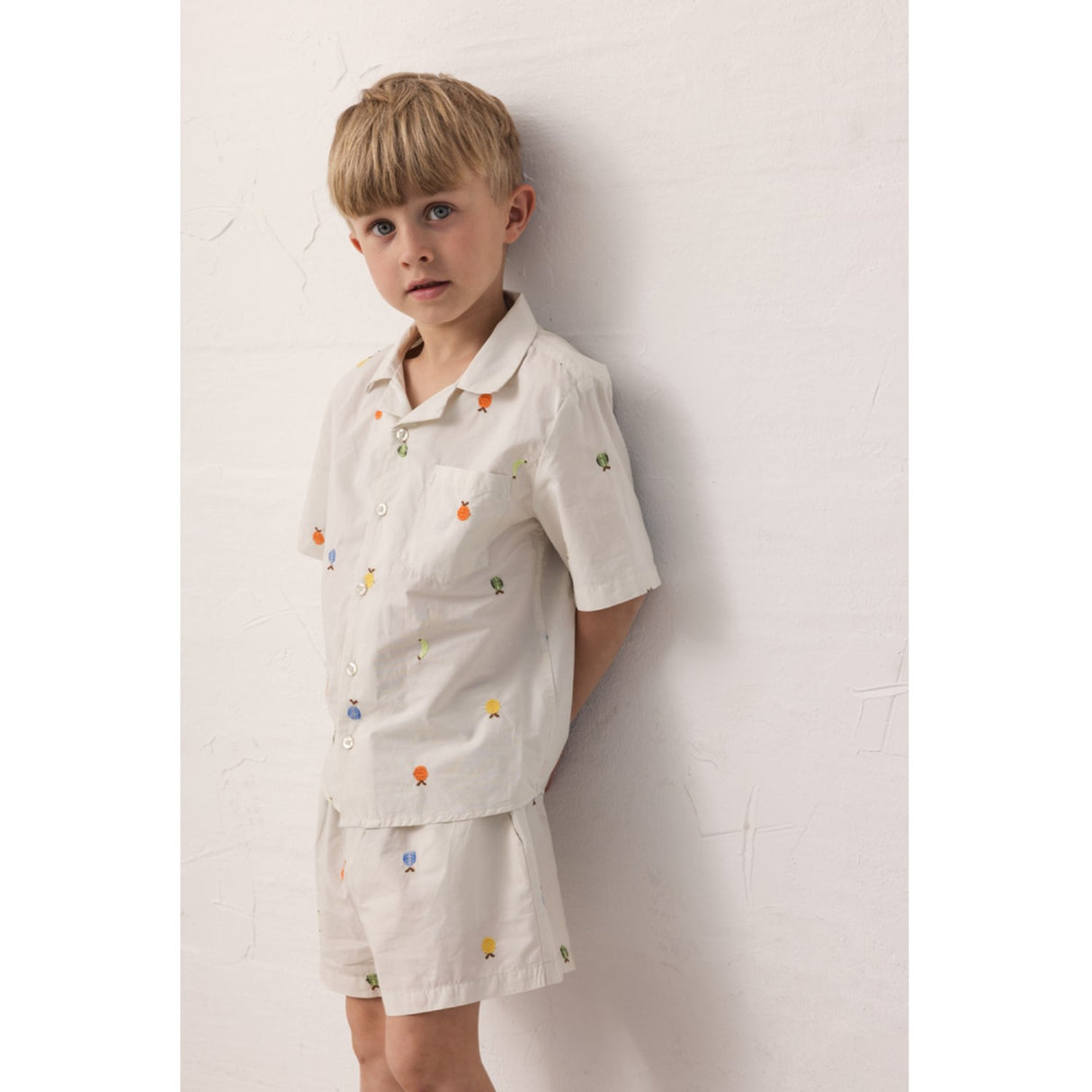 MarMar Poplin Fruit Emb Tage Skjorte