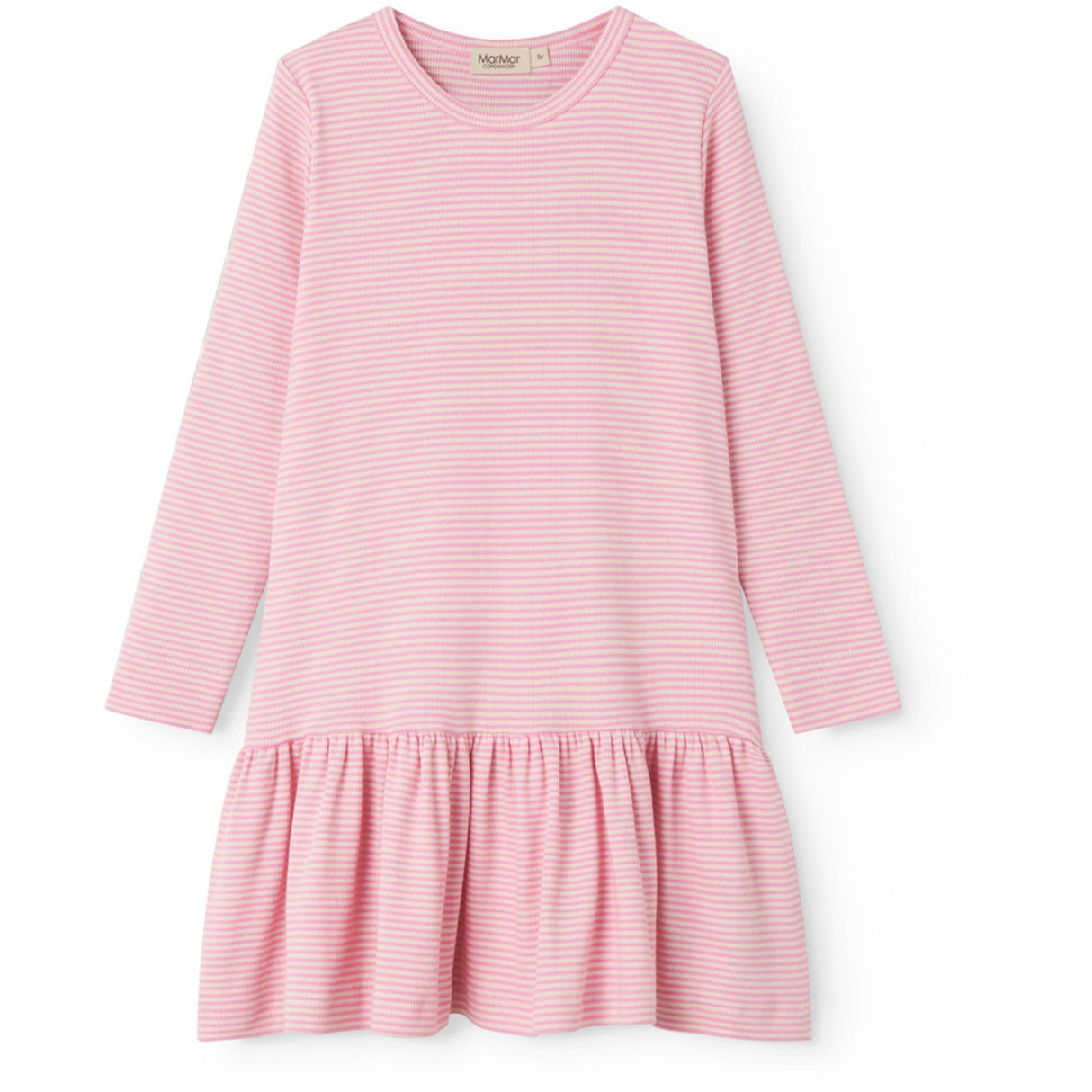 MarMar Modal Fine Rib Pink Stripe Diro Kjole