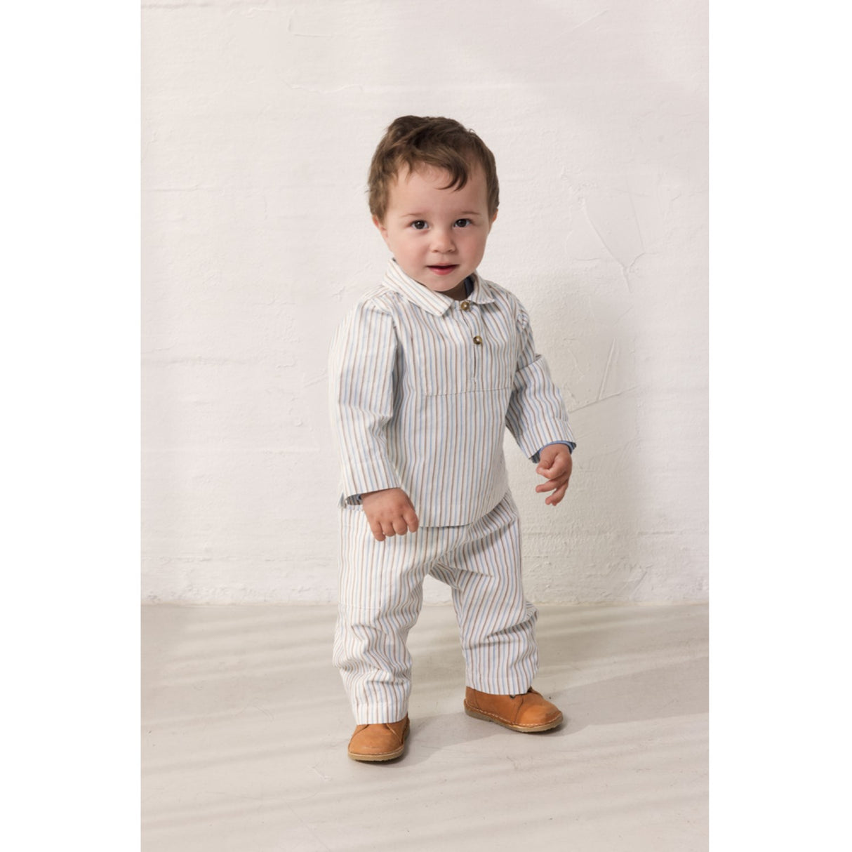 MarMar Cotton Blue Iris Stripe Panto Bukser