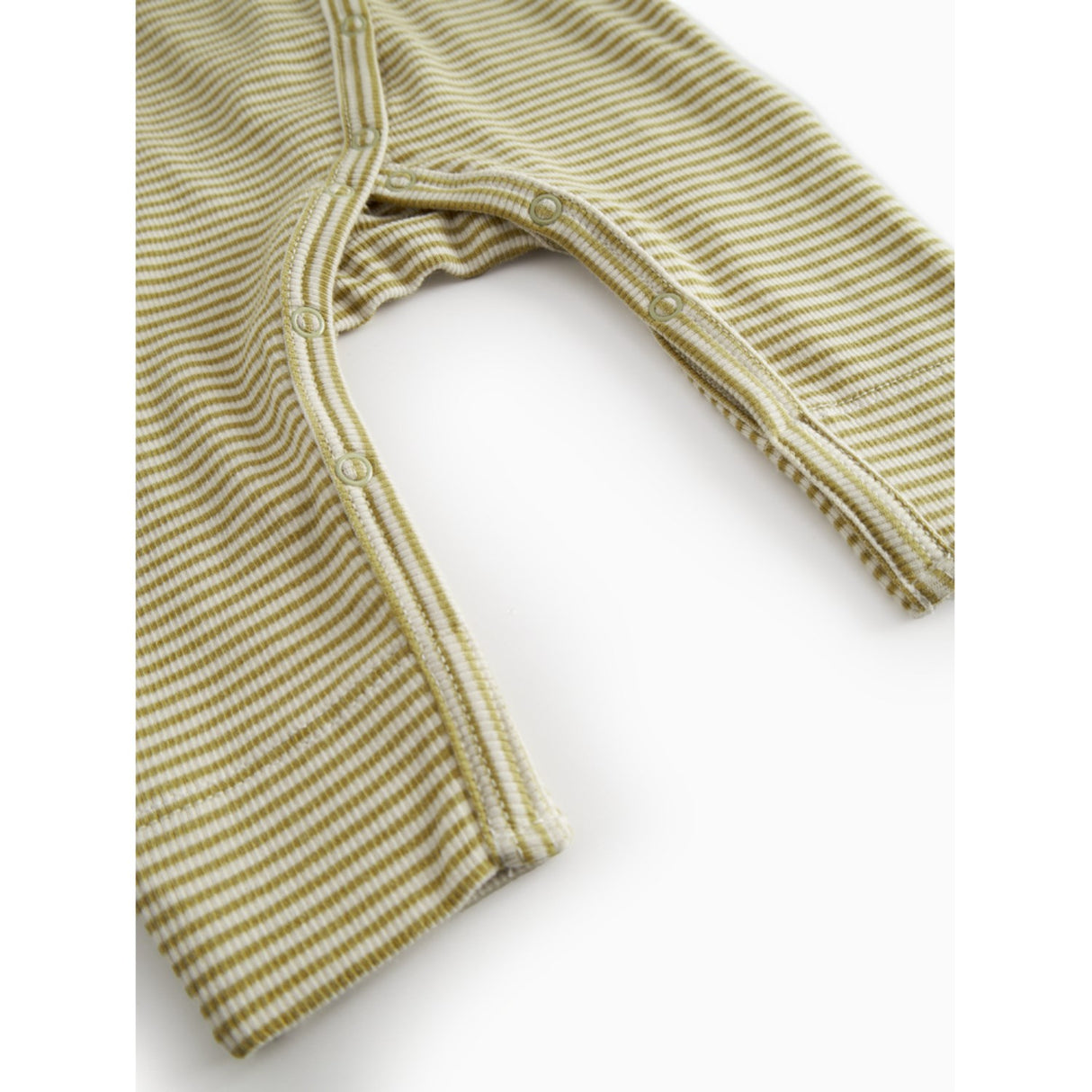 MarMar Newborn Modal Fine Rib Olive Stripe Rikke Heldrakt