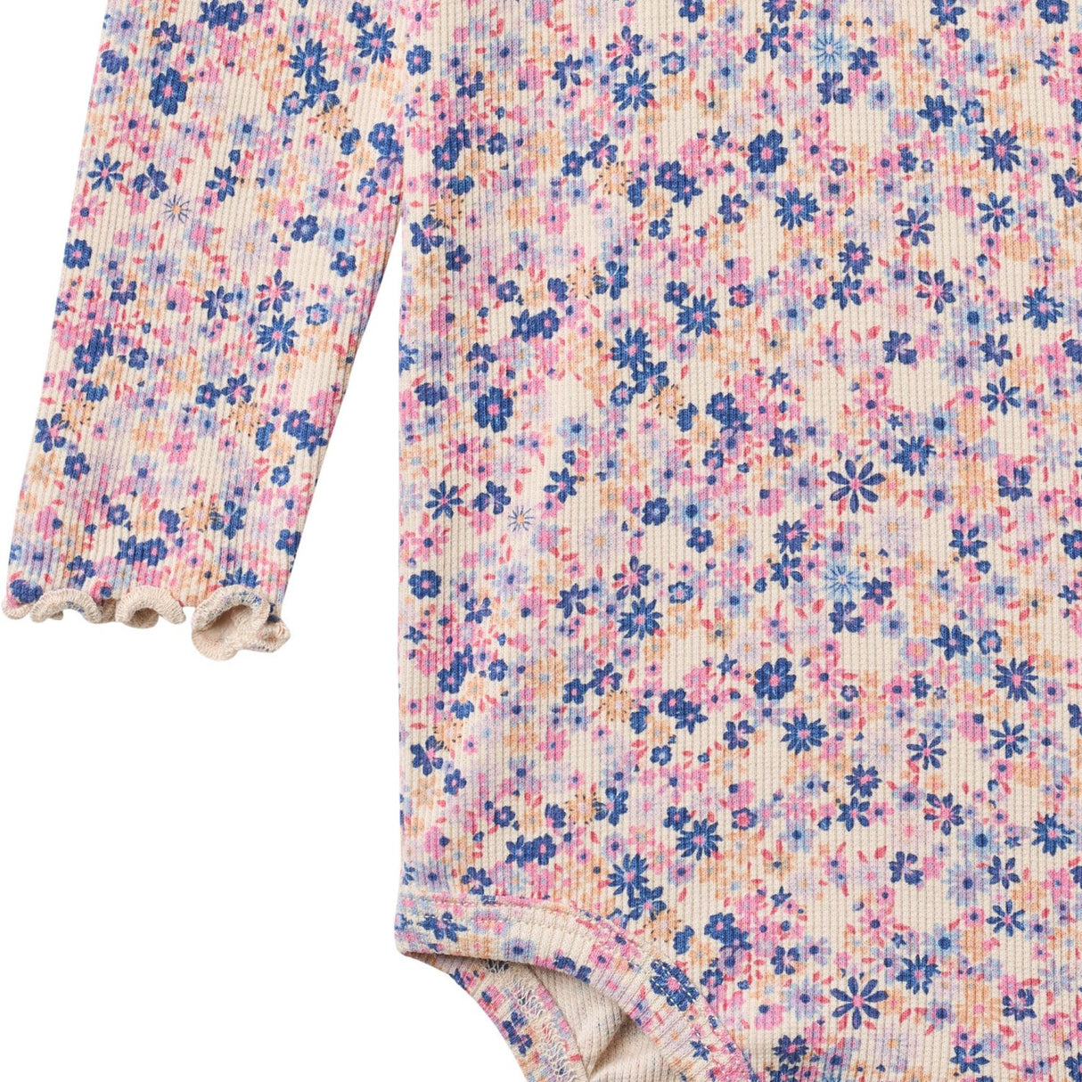 Wheat Pink Blue Flowers Body L/S Rie