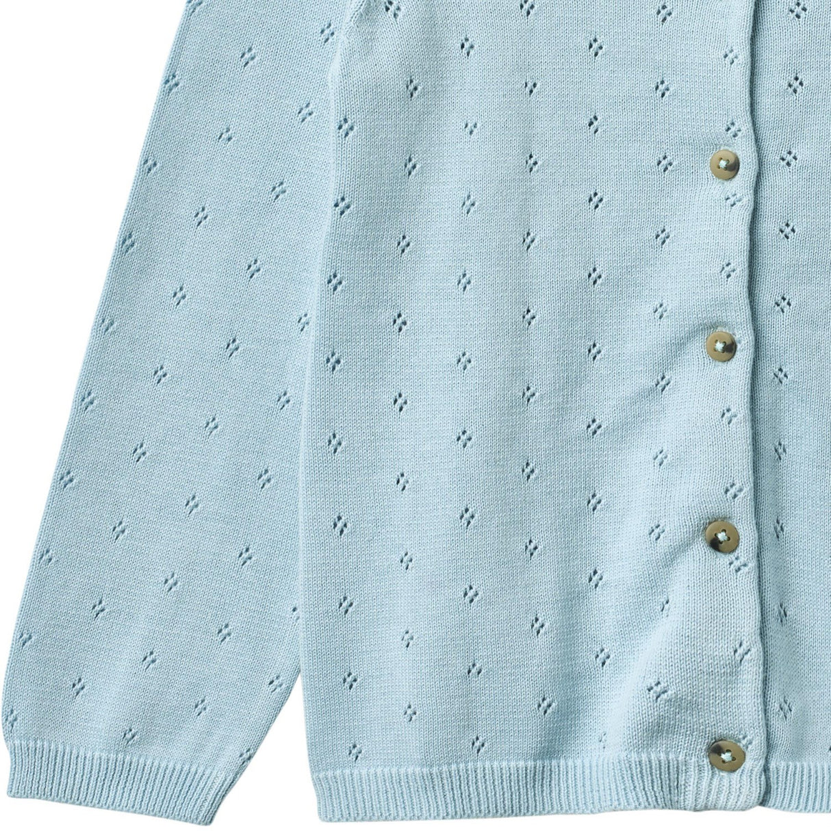 Wheat Summer Sky Strikk Cardigan Maia