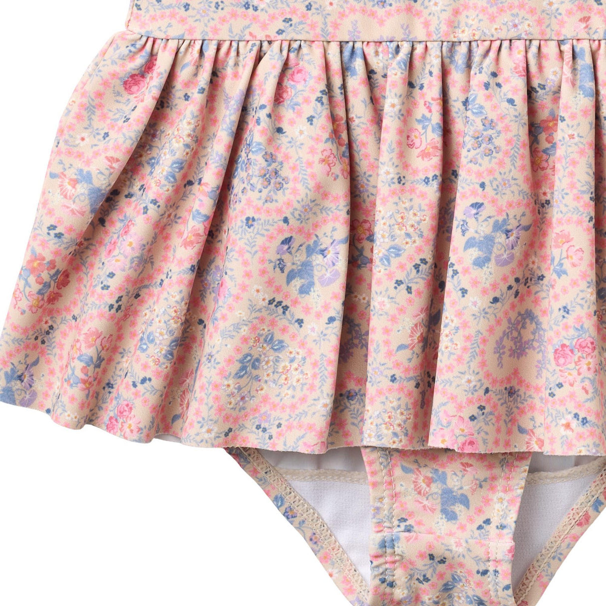 Wheat Pink Heart Flowers Badedrakt Erna