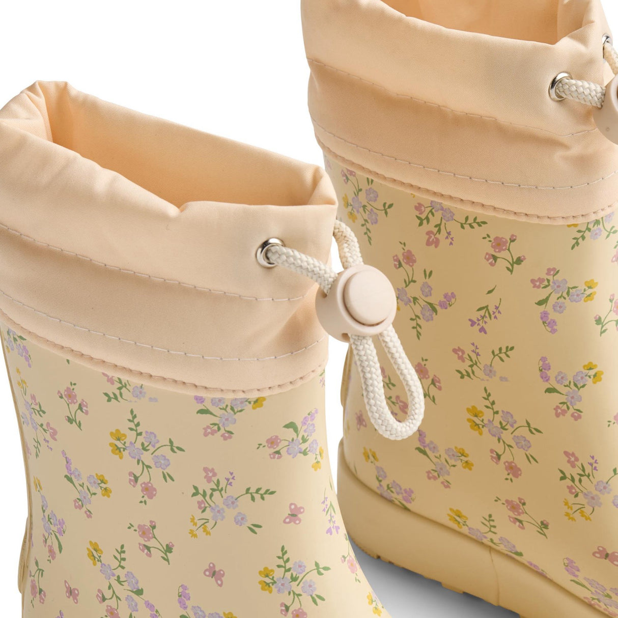 Wheat Barely Apricot Flowers Barefoot Rubber Støvler Zerro