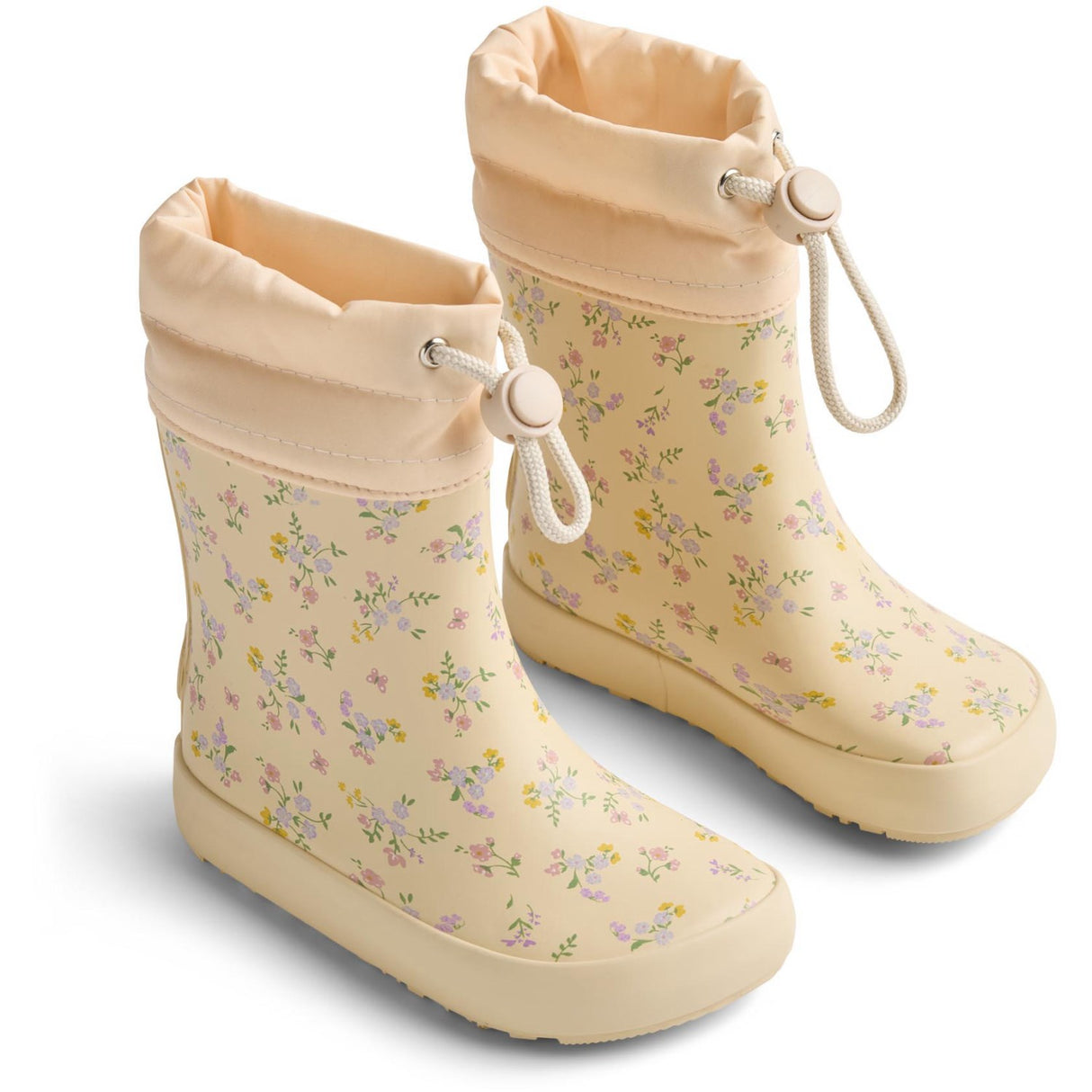 Wheat Barely Apricot Flowers Barefoot Rubber Støvler Zerro