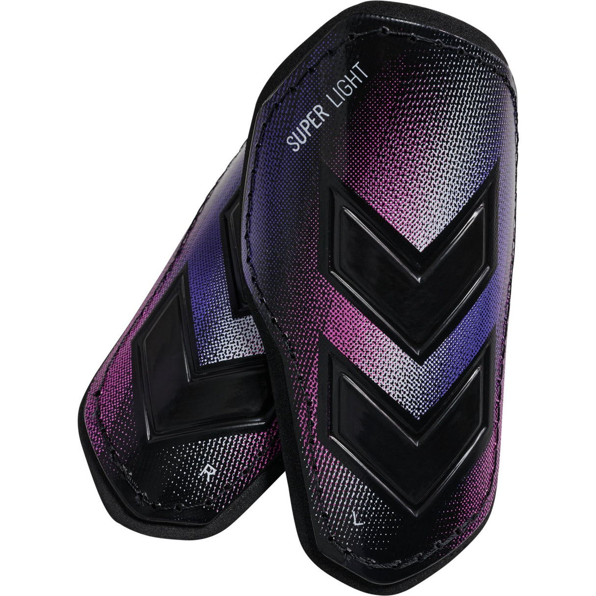 Hummel Black/Blue/Pink Shin Guards Super Light