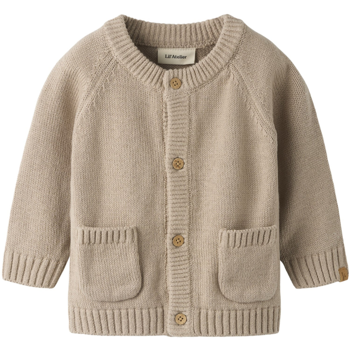 Lil'Atelier Oxford Tan Nbmfogon Ls Strikk Card Lil