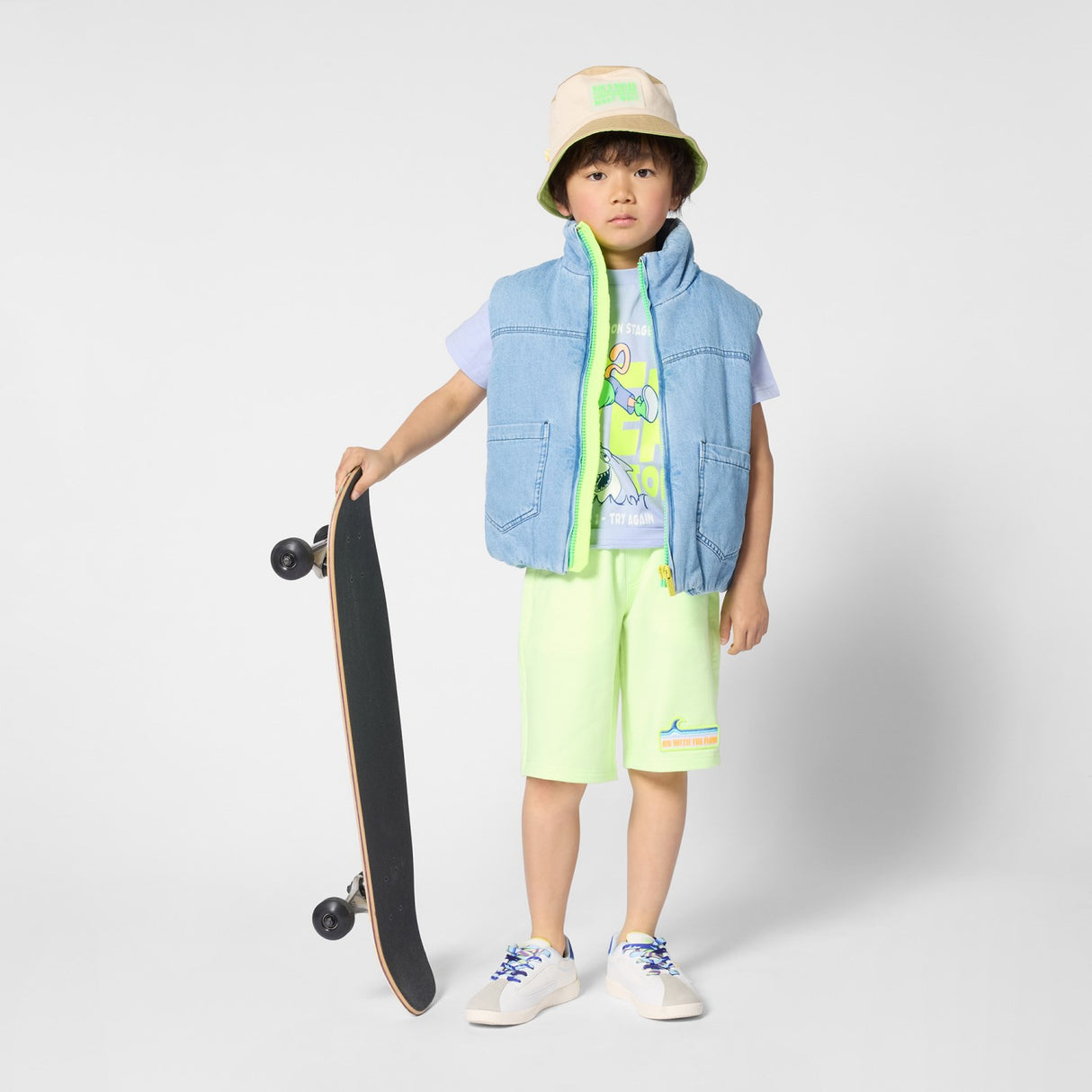 Billieblush Green Lemon Bermuda Shorts